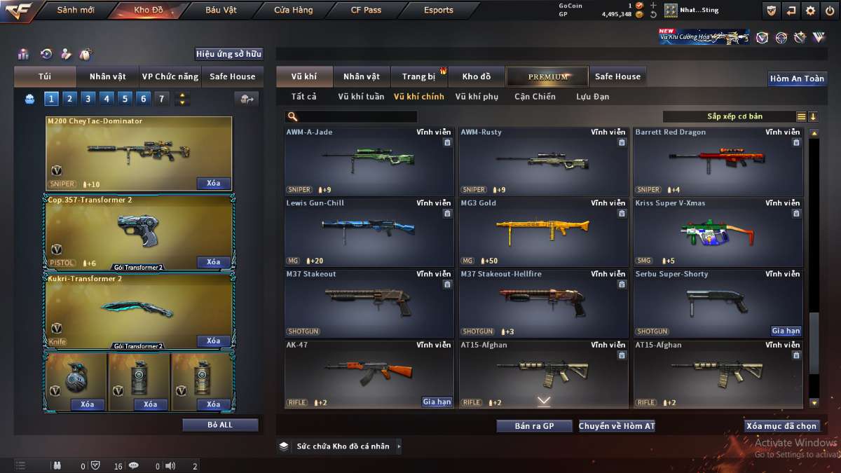 shop acc cf uy tin gia re